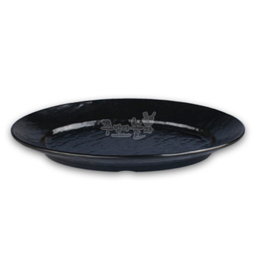 강화(흑) 업소용멜라민그릇 타원접시 12.5인치 (DS-7614)